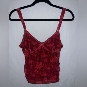 Princess Polly Red Floral Tank